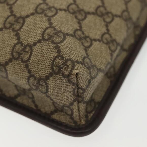 GUCCI GG Supreme Shoulder Bag Pvc Beige Silver - Picture 11 of 16